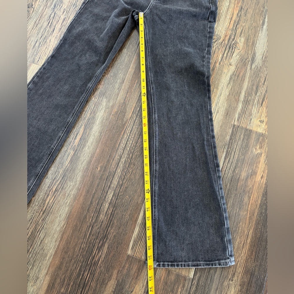PacSun High Rise Bootcut Jeans Womens 25 Button Fly Faded Black Denim Cotton - Picture 5 of 13